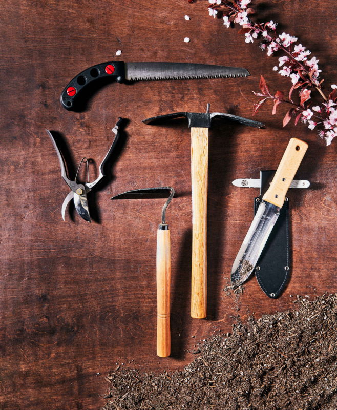 A collection of traditional Japanese tools