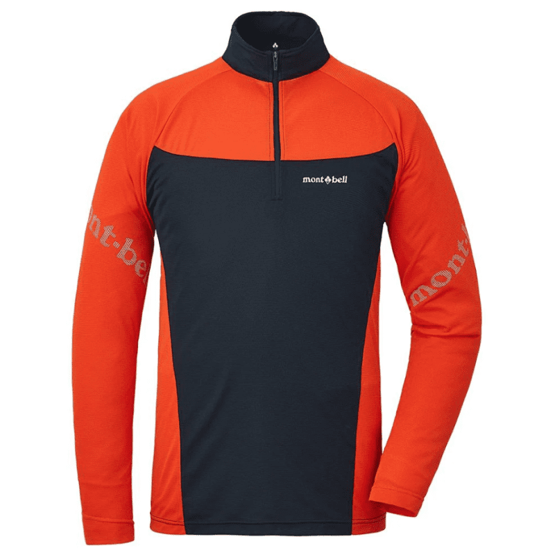 Montbell Cooler Long Sleeve Shirt - Orange, Front